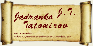 Jadranko Tatomirov vizit kartica